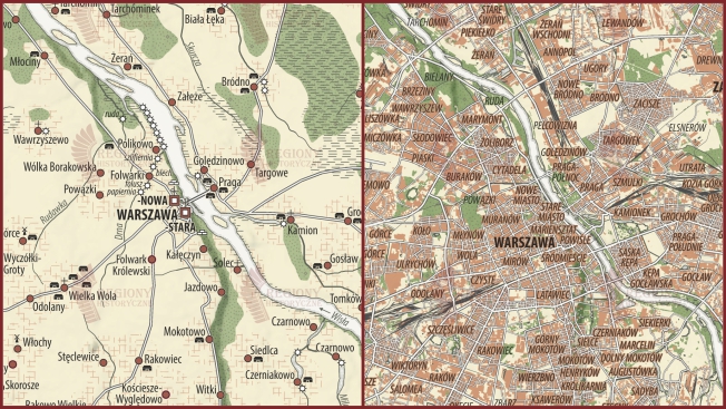 Warszawa i okolice - od XVI do XXI wieku [MAPY]