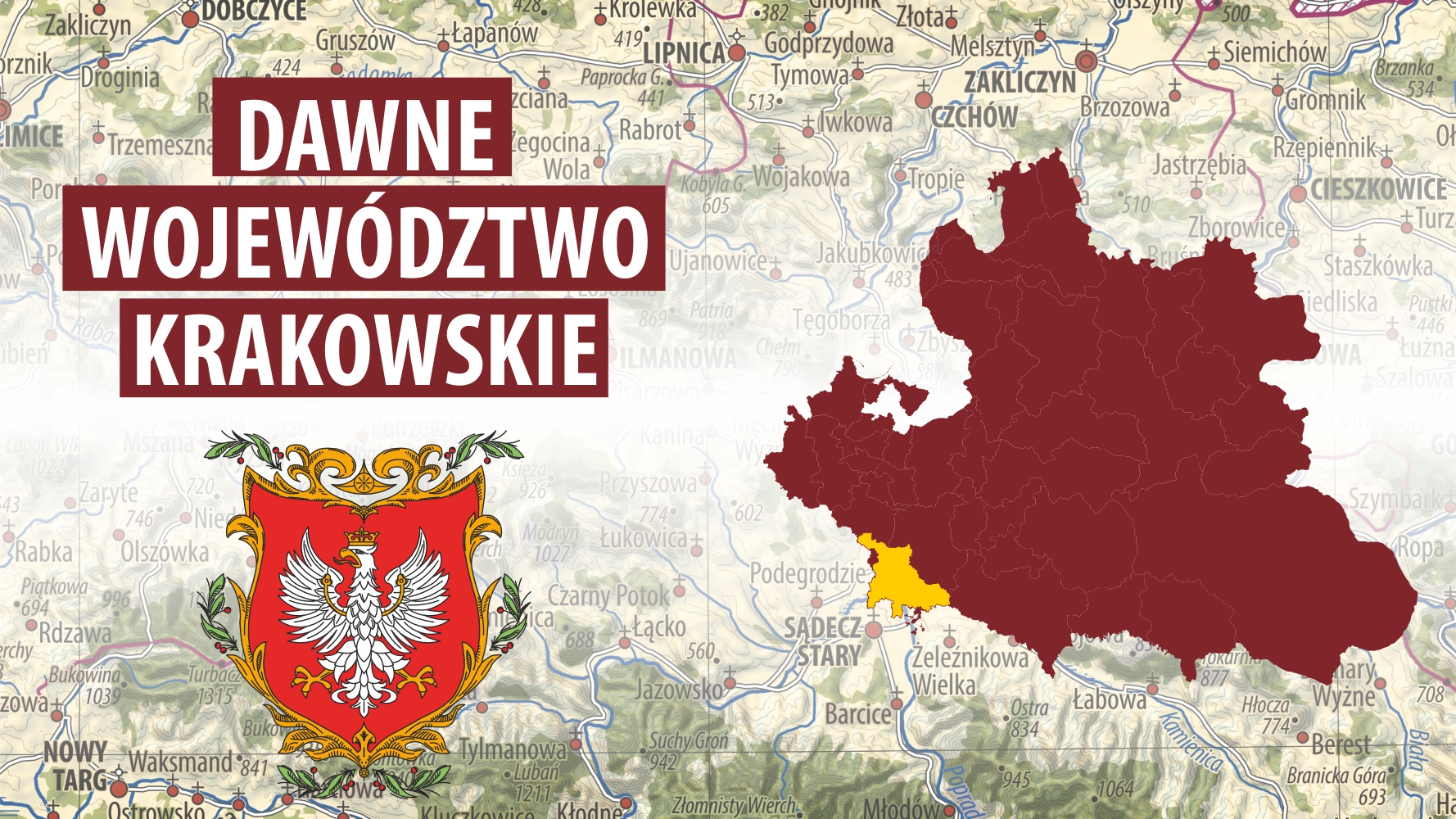 Województwo krakowskie – mapa historyczna – VIDEO