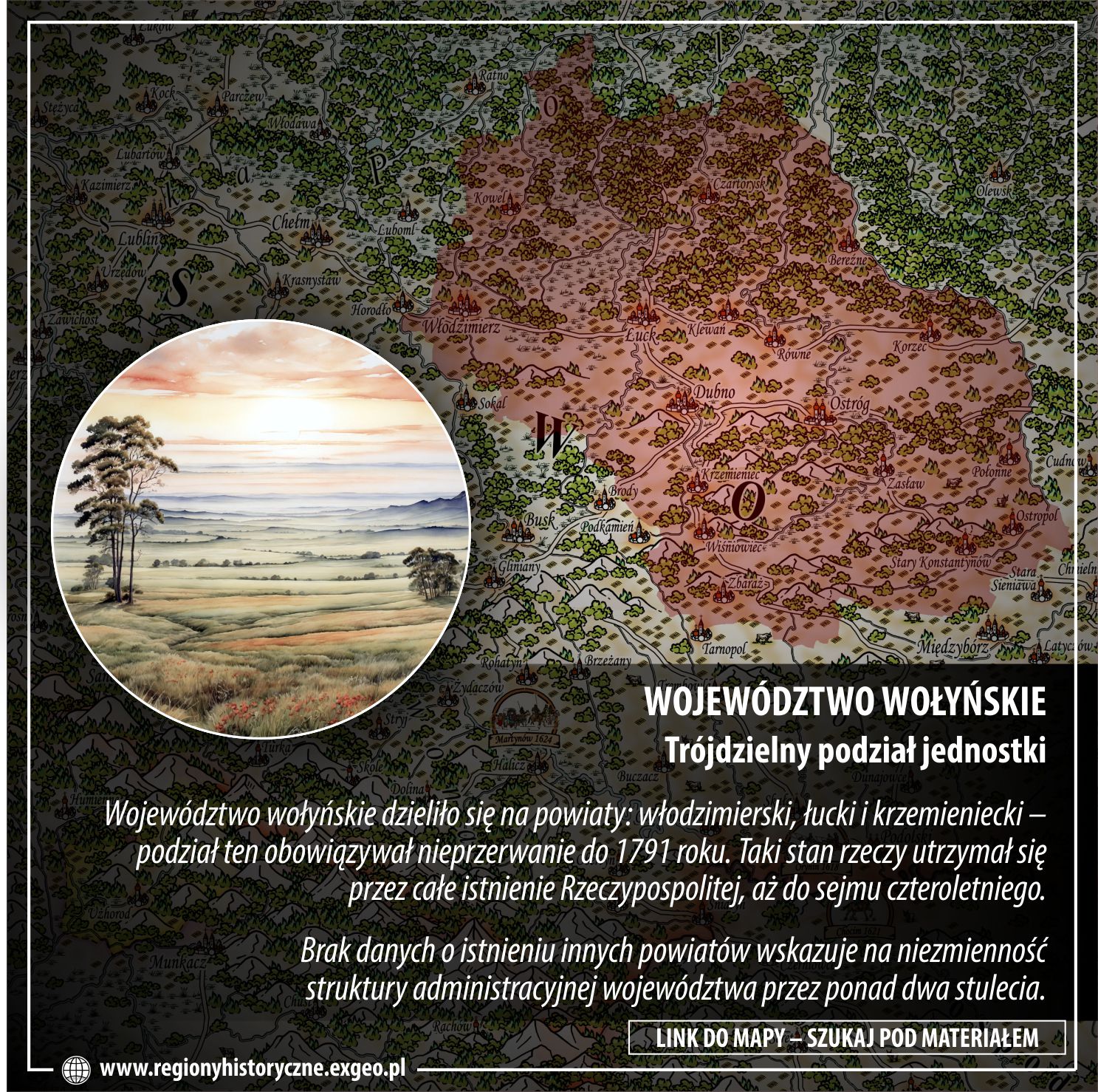 WOJEWÓDZTWO WOŁYŃSKIE |Trójdzielny podział jednostki